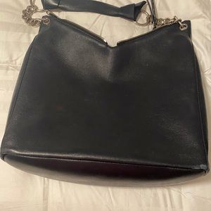 Jimmy Choo navy blue purse with silver hardware
